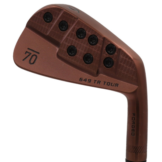 Inhousegolf.se Sub70 649 TR MB golf iron with back view, showing sleek design and cavity back structure.