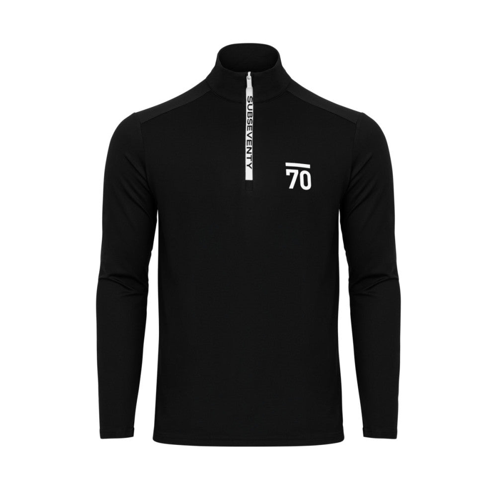 Svart Sub70 Zip Pullover Featherie av golfjacka i fleece med dragkedja och sportig design.