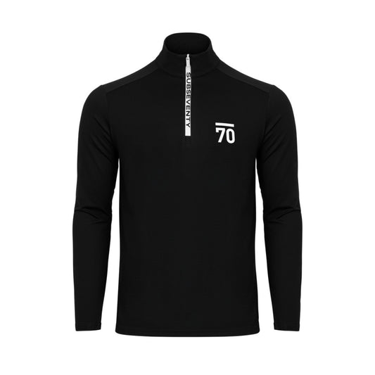 Svart Sub70 Zip Pullover Featherie av golfjacka i fleece med dragkedja och sportig design.